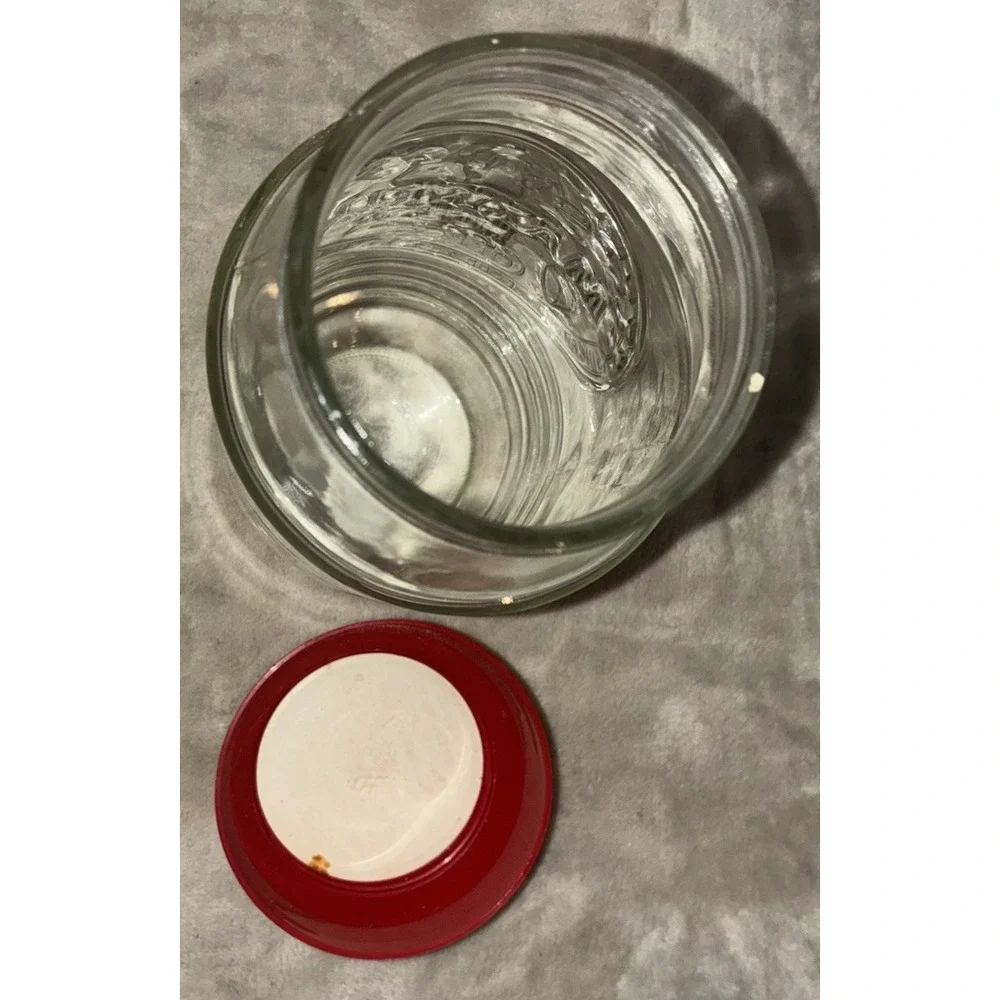 Vintage Maxwell House Coffee Glass Jar Anchor Hocking Canister Red Lid